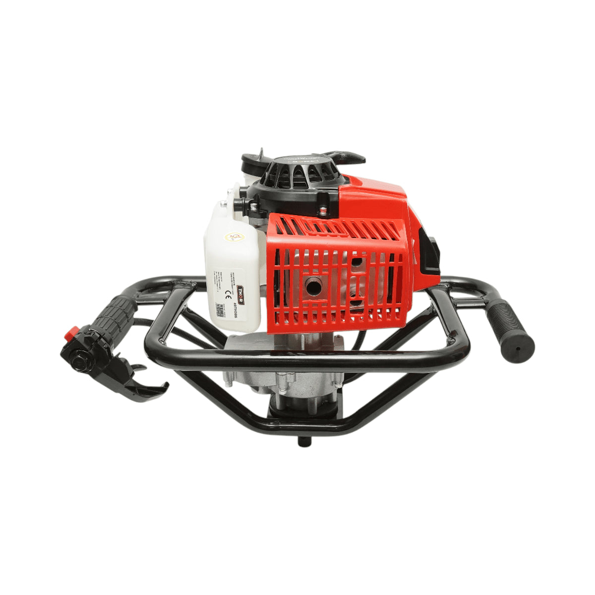 2-ütemű benzinmotoros földfúró 2,8 LE, 52 cm3, 3 fúróval 100 mm, 150 mm, 200 mm THOR
