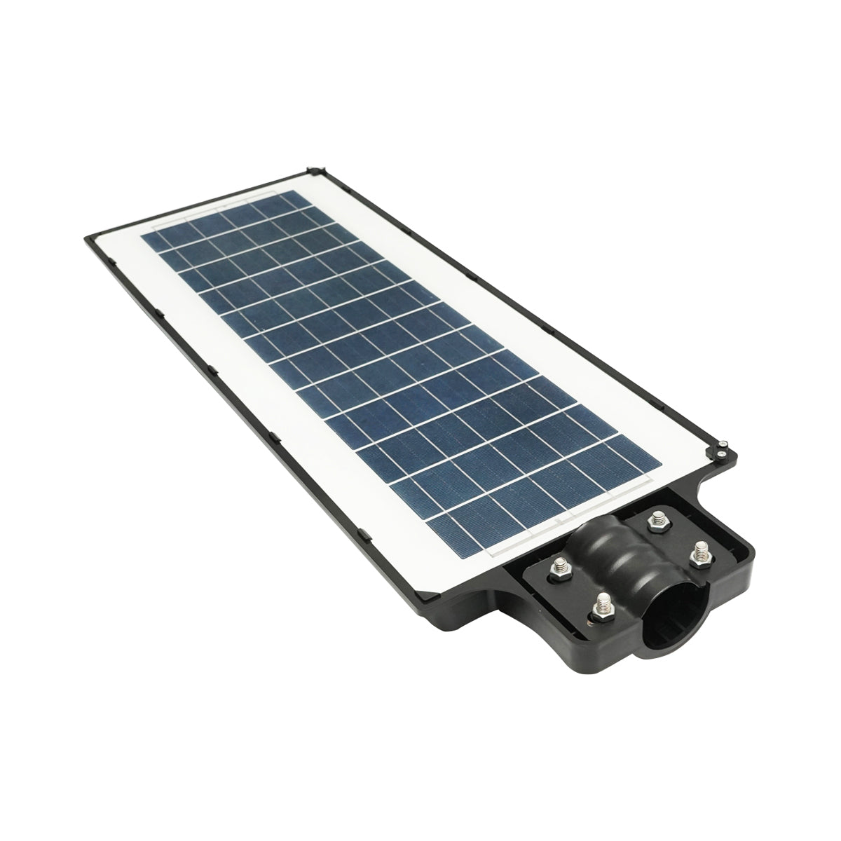 Napelemes LED-es közvilágítási lámpa 200W, 6500K, IP65 hűvös fény, mozgásérzékelős oszlopra szerelhető Breckner Germany