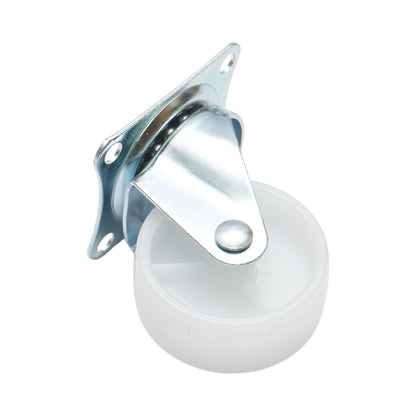 Forgó kerék 50x22mm fék nélkül, fehér polipropilén, acél lemez 58x47mm 30kg