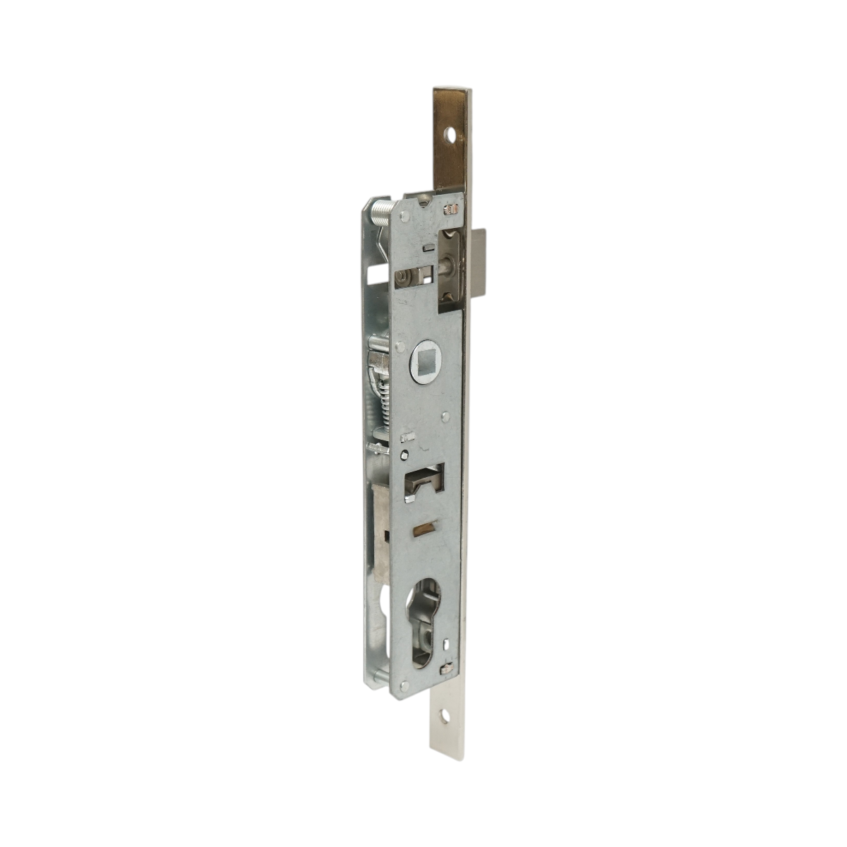 Beépített ajtózár nyelvvel 34x174mm, előlap 16x240mm, szatén nikkel, csavarok mellékelve