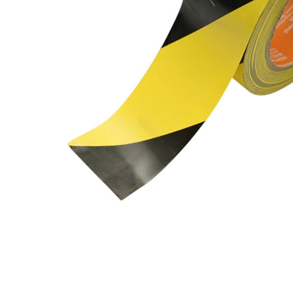 HighPower PVC sárga-fekete figyelmeztető és jelölő padlószalag 48mm x 33m