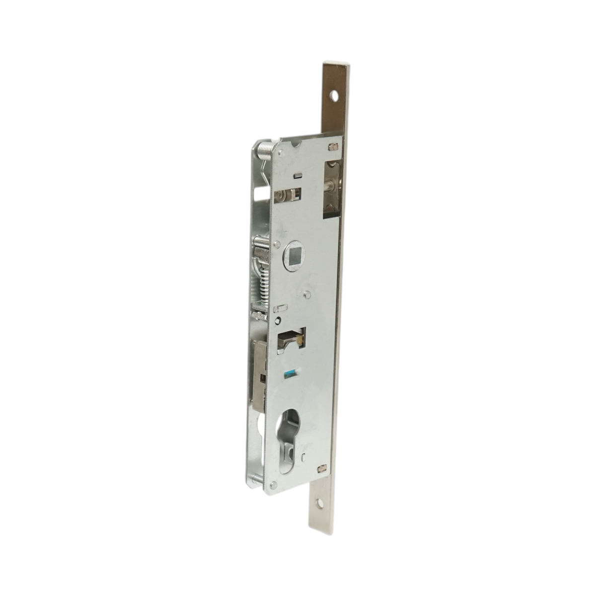 Beépített ajtózár nyelvvel 48x174mm, előlap 16x240mm, szatén nikkel, csavarok mellékelve