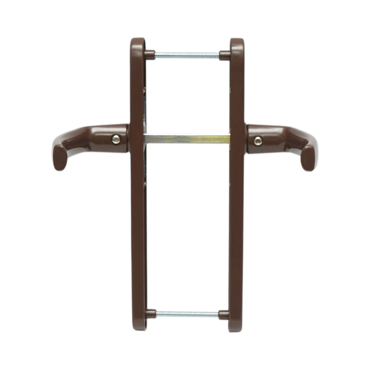 PVC hőszigeteléses ajtókilincs szett barna 28x220mm-es zárbetéttel