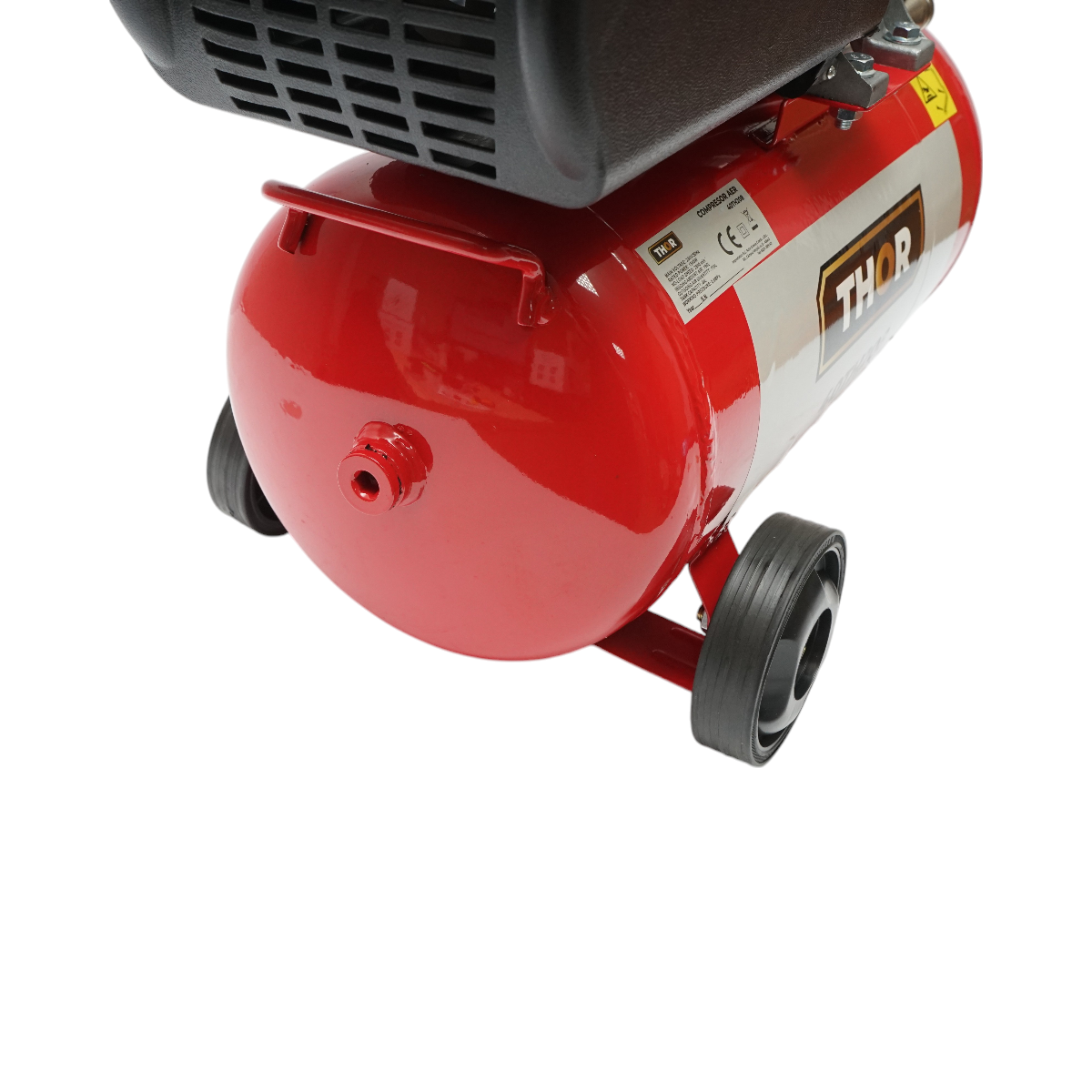 Légkompresszor 24L, motorteljesítmény 1,5KW/2CP, maximális nyomás 8 bar, szívólevegő térfogat 195L THOR