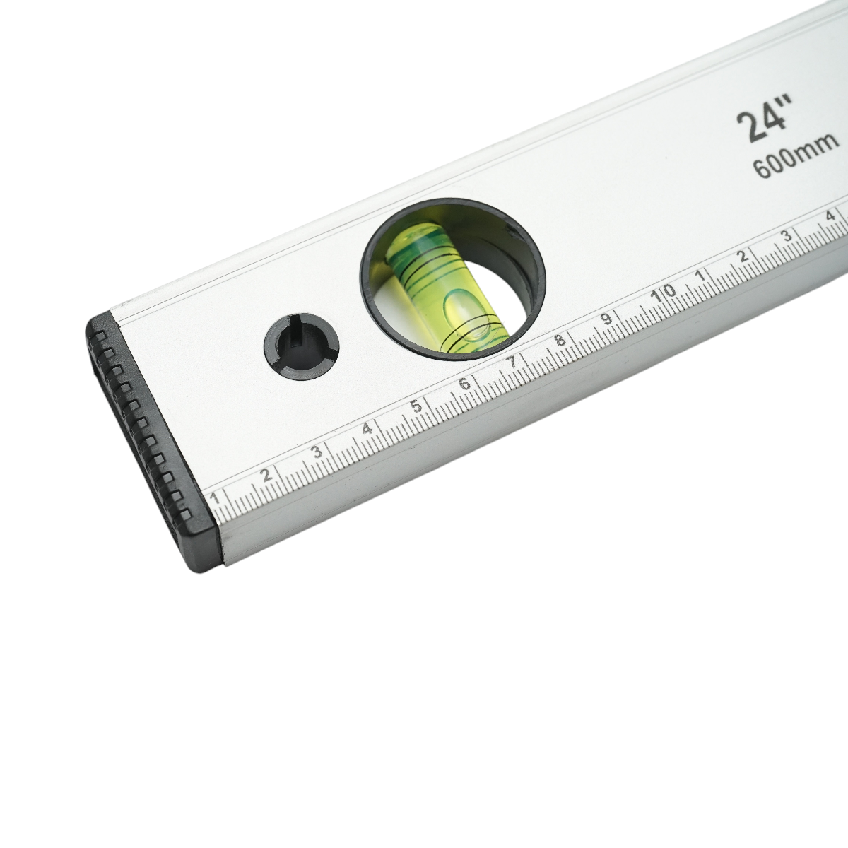 Mágneses alumínium vízmérték 600mm, 3 vízmérték, 0-60cm-es vonalzó Crownman