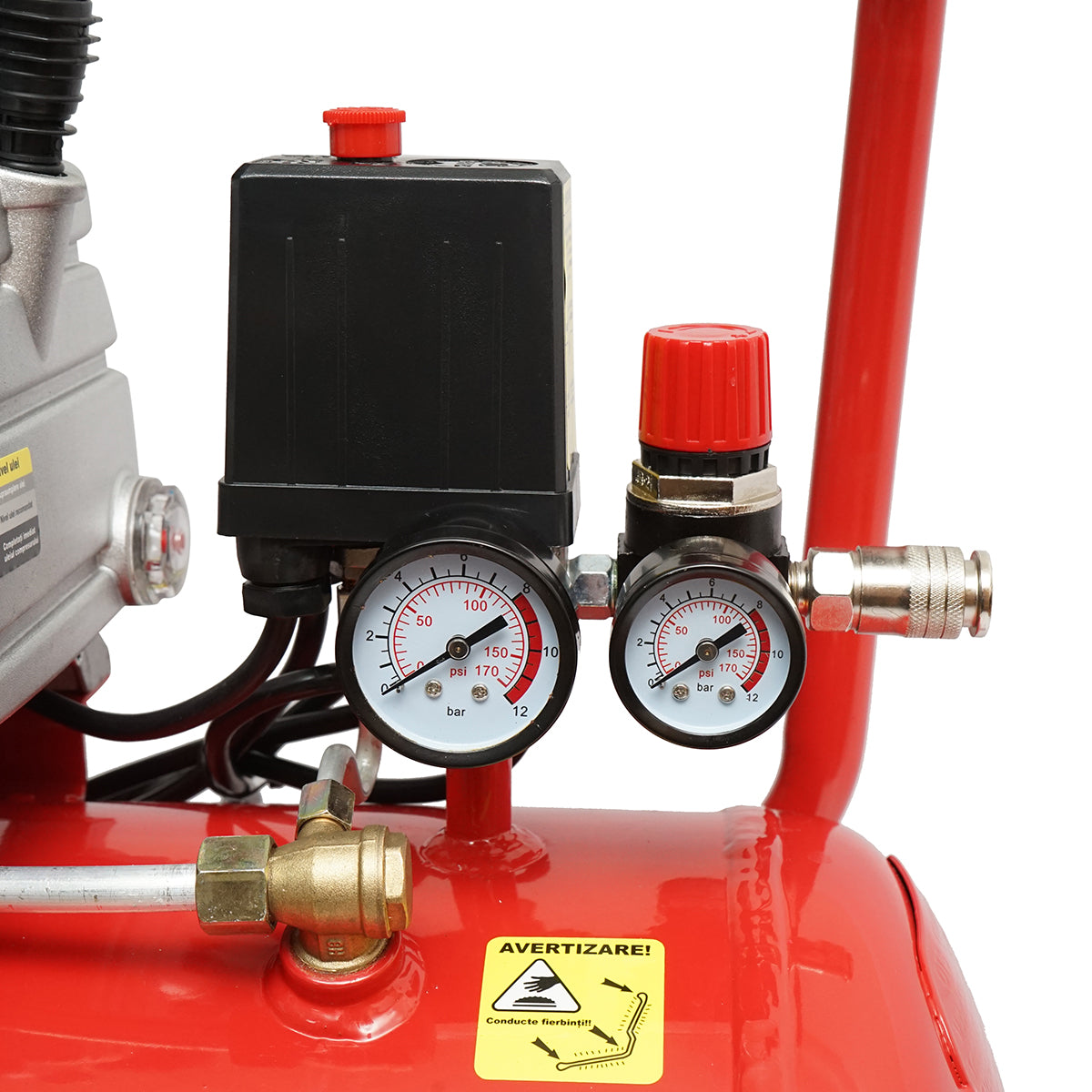 Légkompresszor 50L teljesítmény 1.5kW/2CP maximális nyomás 8 Bar, szívólevegő térfogat 184L Breckner Germany