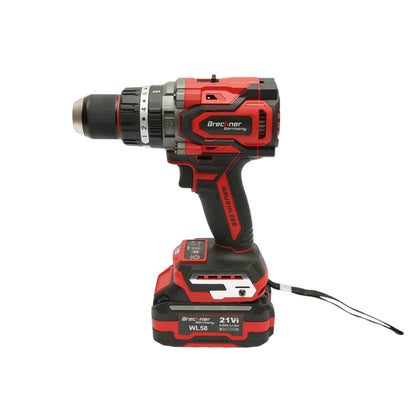 Ütvefúró-csavarbehajtó 1000W, 2 akkumulátor 21V, 4Ah Li-ion, LED, brushless, 180Nm, 13mm tokmány, 0-500/2000rpm, vibráció elleni fogantyú Breckner Germany