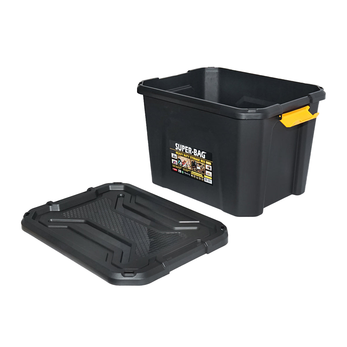 Nagy teherbírású tárolódoboz fedéllel 40L 490x380x320mm