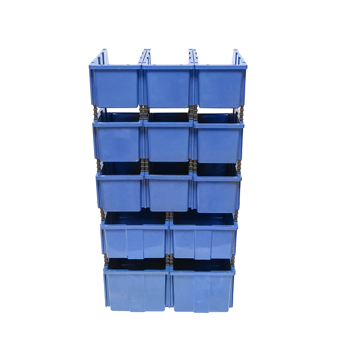 Állvány 13 tároló / szervező dobozokkal, kék műanyag doboz, 510x400x1000mm, 510x400x1000mm