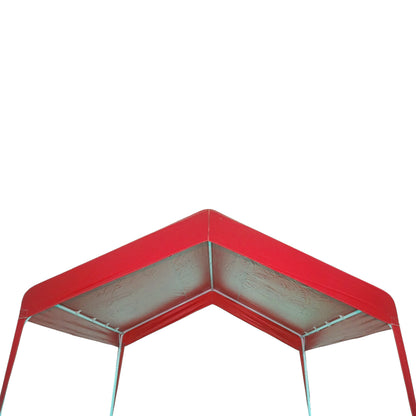 Rendezvénysátor pavilon kert 3x3m piros, vízálló tető 2 lejtésű, Breckner Germany galvanizált acélszerkezet