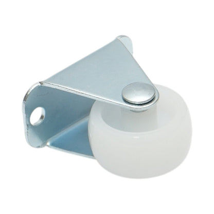 Rögzített kerék 25x14mm fék nélkül, fehér polipropilén, acél lemez 37x19mm 10kg