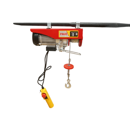 Elektromos emelő 220V/50Hz 1150W, max teher 300/600Kg, emelési sebesség 5-10m/min, emelési magasság 6-12m IP40