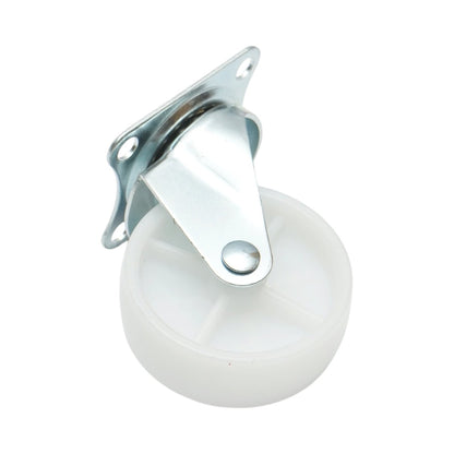 Forgó kerék 73x25mm fék nélkül, fehér polipropilén, acél lemez 70x58mm 45kg