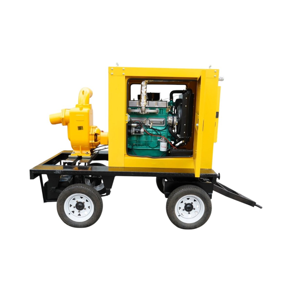 Motopompa agricola diesel pentru ape murdare 39CP, 6 toli autoamorsanta, debit 200 m3/h pe remorca tractabila KONIG TRAKTOREN