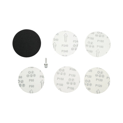 125mm-es Velcro csiszolótárcsa-tartó szett, 5 csiszolótárcsa P80-P240, M14 adapter szöglcsiszolóhoz és fúrógéphez Breckner Germany