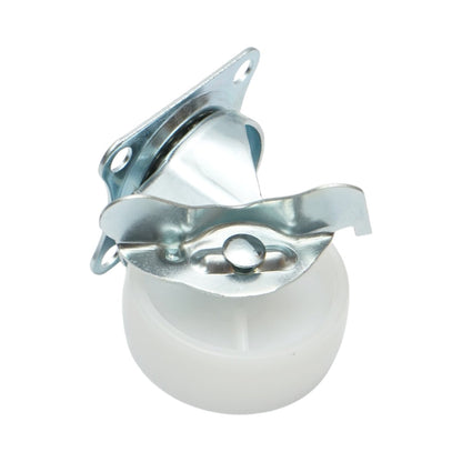 Forgó kerék 65x23mm fékezéssel, fehér polipropilén, acél lemez 70x58mm 35kg