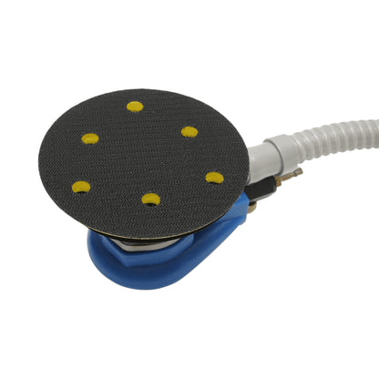 Pneumatikus orbitális csiszológép 125mm szívórendszerrel, fordulatszám 10000 rpm, körpálya 2.5mm, max. nyomás 8 bar