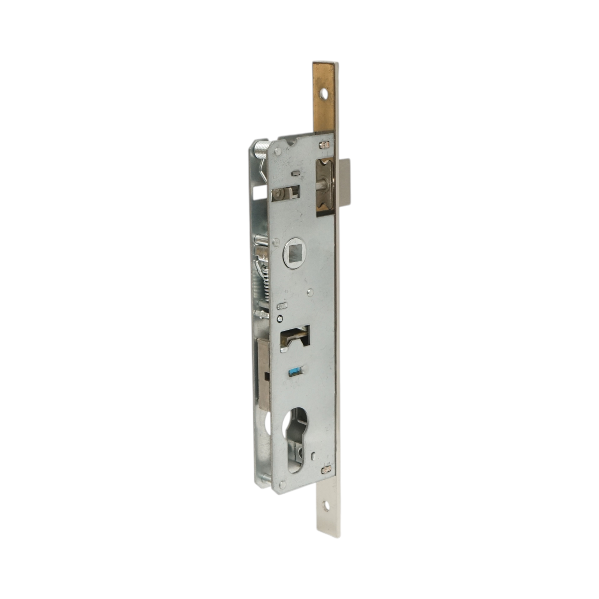 Beépített ajtózár nyelvvel 43x174mm, előlap 16x240mm, szatén nikkel, csavarok mellékelve