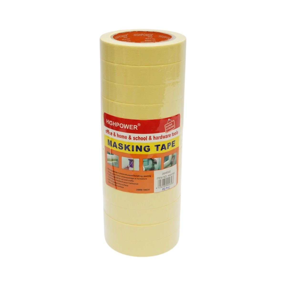 Általános maszkozó szalag 24mm x 36m sárga papírból HighPower
