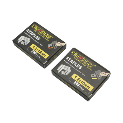 Professzionális kézi tűzőgép kárpitozáshoz, kapcsok 4-14mm, 600 db 1.2x10mm-es tűzőkapocs készlet tartozék Crownman