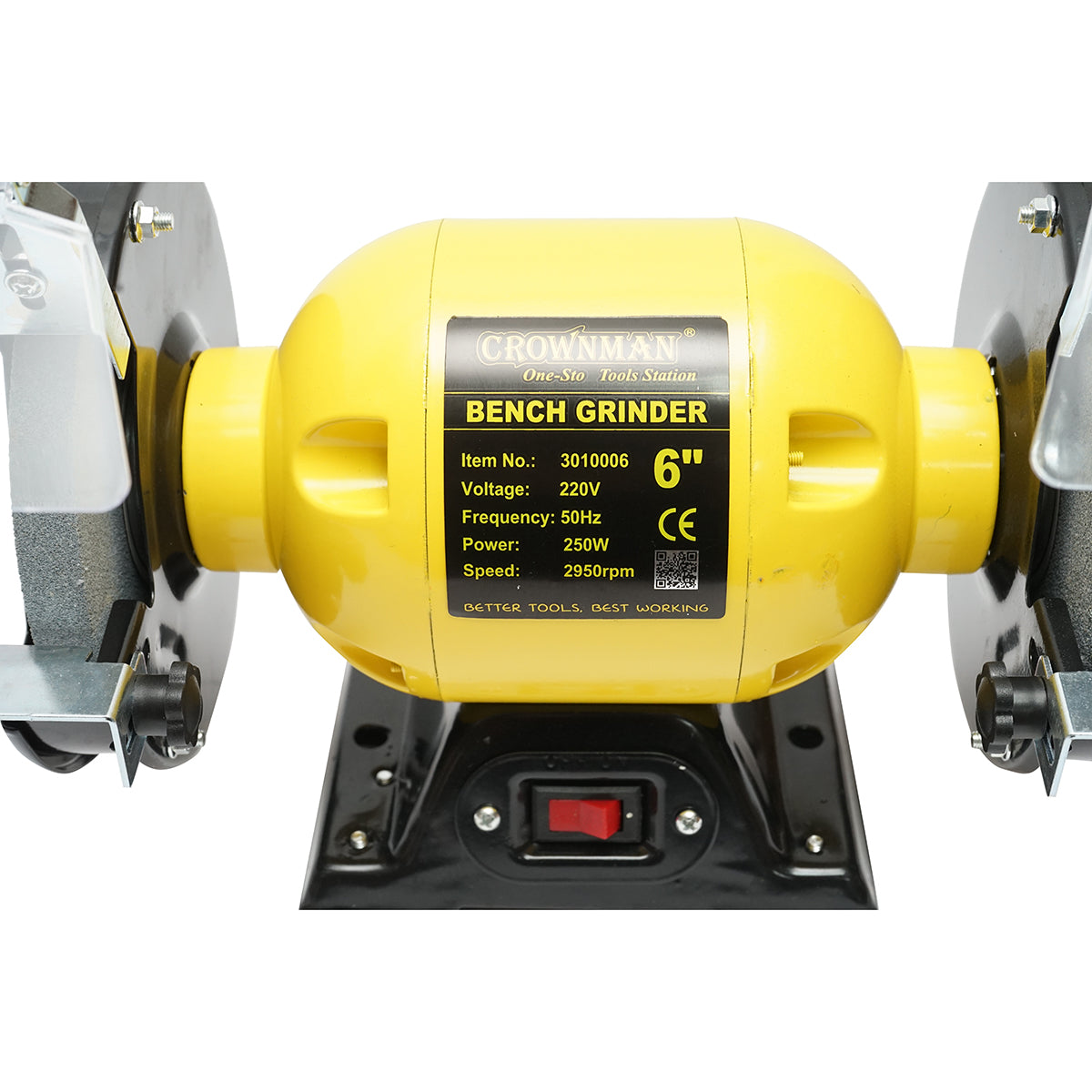 Padcsiszoló 250W, 220V, 150x16x12.7mm csiszolókorong, 2950rpm Crownman