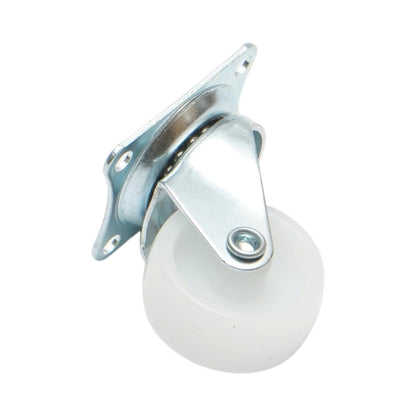 Forgó kerék 30x14mm fék nélkül, fehér polipropilén, acél lemez 39x33mm 15kg