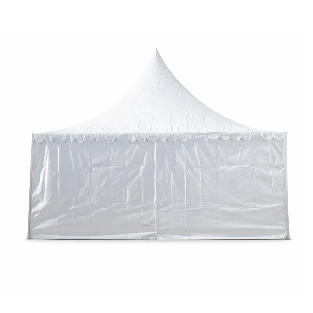 Pagoda típusú rendezvénysátor 6x6m, fehér UV-álló vízhatlan, PVC 950g/m2 tetőzet, alumínium keret 64x64x3mm
