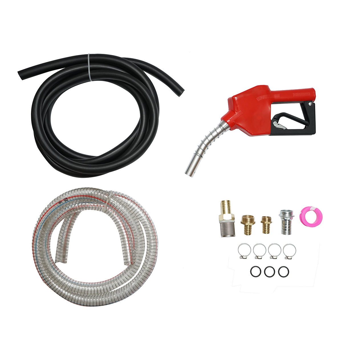 220V 550W-os dízelüzemanyag-szivattyú készlet mérőórával, 1,5m szívótömlővel, 4m átemelőtömlővel és Breckner Germany szórópisztollyal.