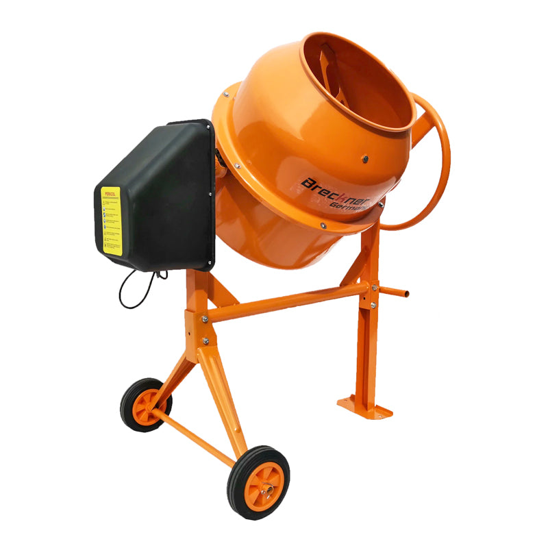 Betonkeverő 450W, tartály térfogata 120L, öntöttvas fogaskerék és korona, 44Kg Breckner Germany