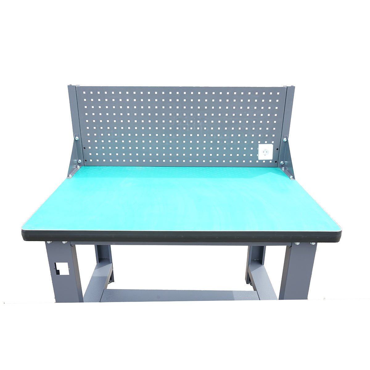 Műhely munkapad 220V-os aljzattal és perforált panellel 1200x750x800+450mm