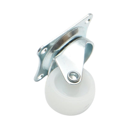 Forgó kerék 25x14mm fék nélkül, fehér polipropilén, acél lemez 39x33mm 10kg