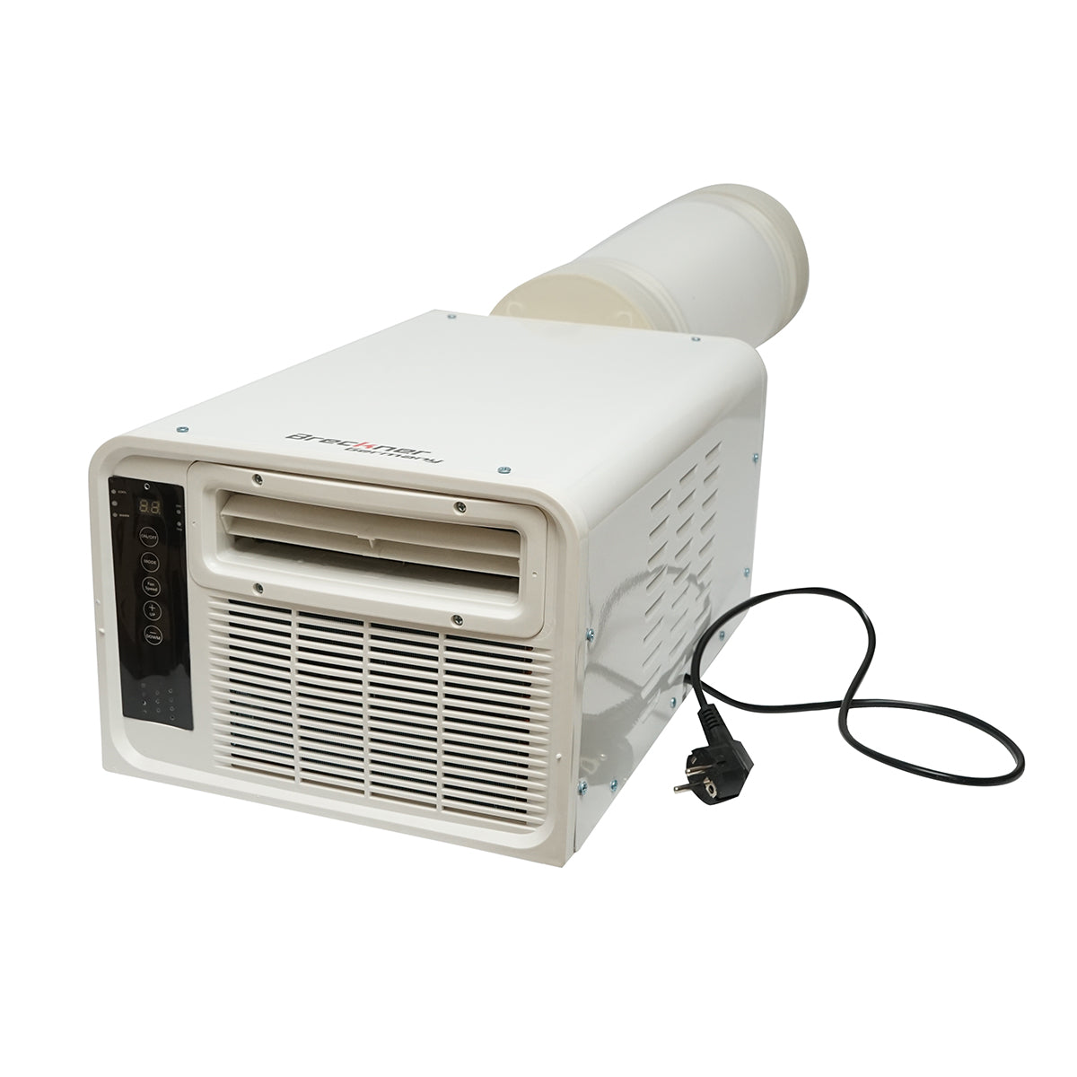 Hordozható légkondicionáló 2224 BTU, 280W, 220V fűtéssel, párátlanítással, szellőztetéssel, távirányítóval, hangutasítással, telepítőkészlet tartozék Breckner Germany