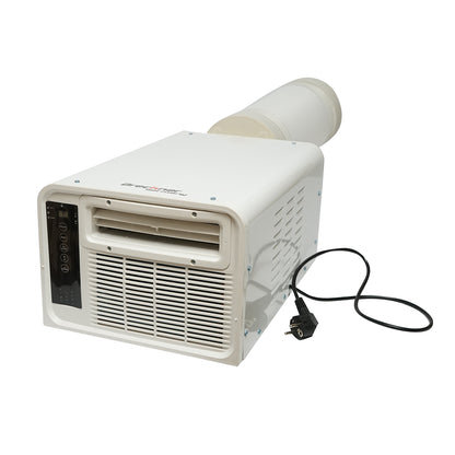 Hordozható légkondicionáló 2224 BTU, 280W, 220V fűtéssel, párátlanítással, szellőztetéssel, távirányítóval, hangutasítással, telepítőkészlet tartozék Breckner Germany