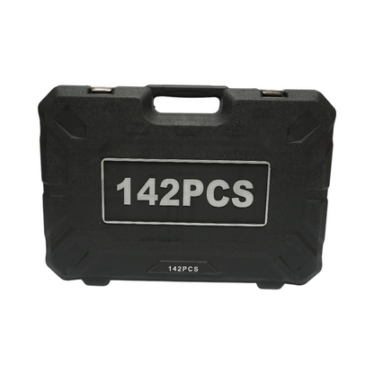 Csöves, fix és gyűrűs csavarkulcsok, bitek, bit, hatlapos, torx Cr-V 142 darab Breckner Germany