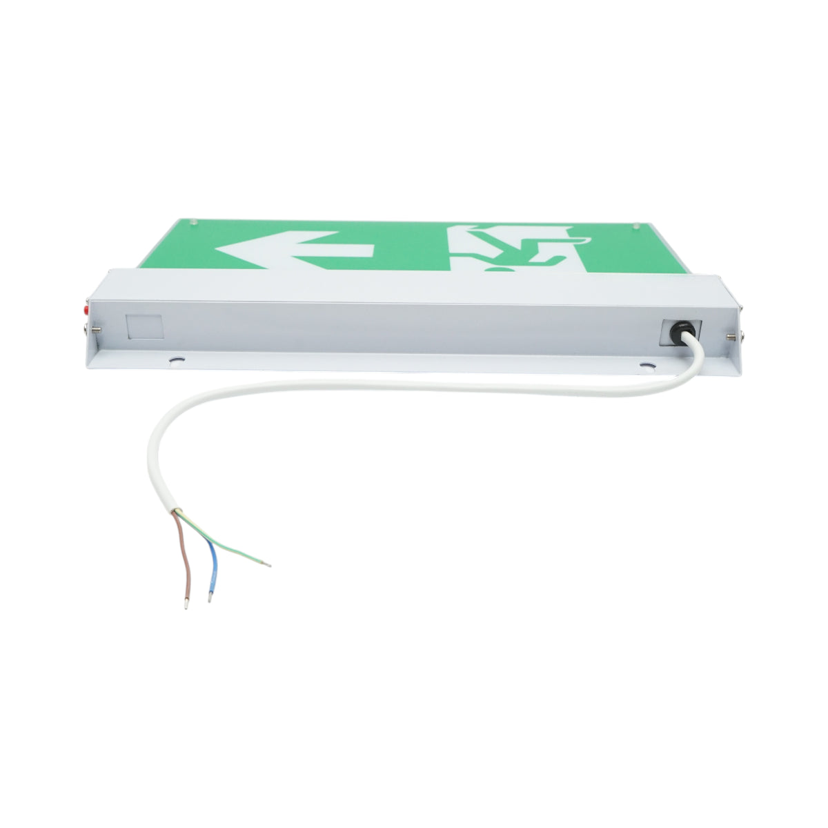EXIT LED vészjelzés lámpa 220V, 3W, Li-ion 1800mAh akkumulátor, felületre szerelhető, 3 órás üzemidő IP20