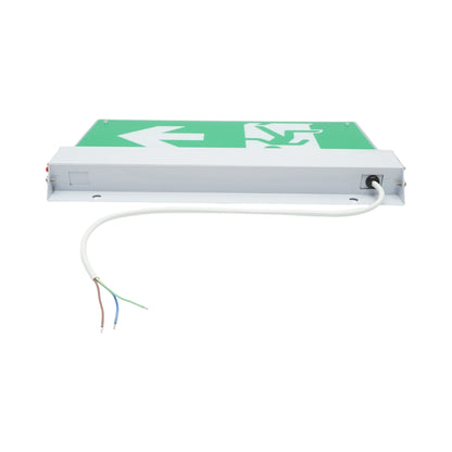 EXIT LED vészjelzés lámpa 220V, 3W, Li-ion 1800mAh akkumulátor, felületre szerelhető, 3 órás üzemidő IP20