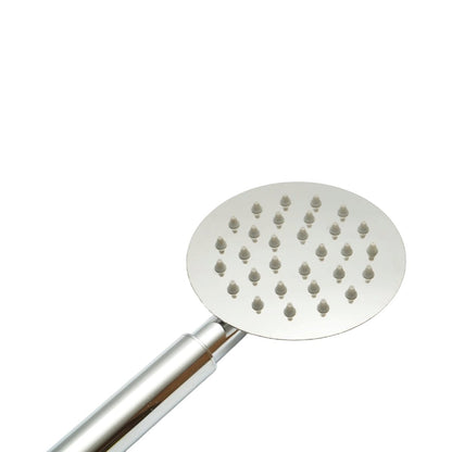 Zuhanyfej szett cinkozott tömlővel 1,5m, 1 funkciós esőzuhany típus, szilikon fúvókák, fényes króm, rozsdamentes acél 100x225mm