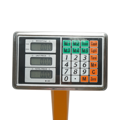 Elektronikus padlómérleg 350kg platform típus 500x400mm összecsukható karral, LCD kijelző