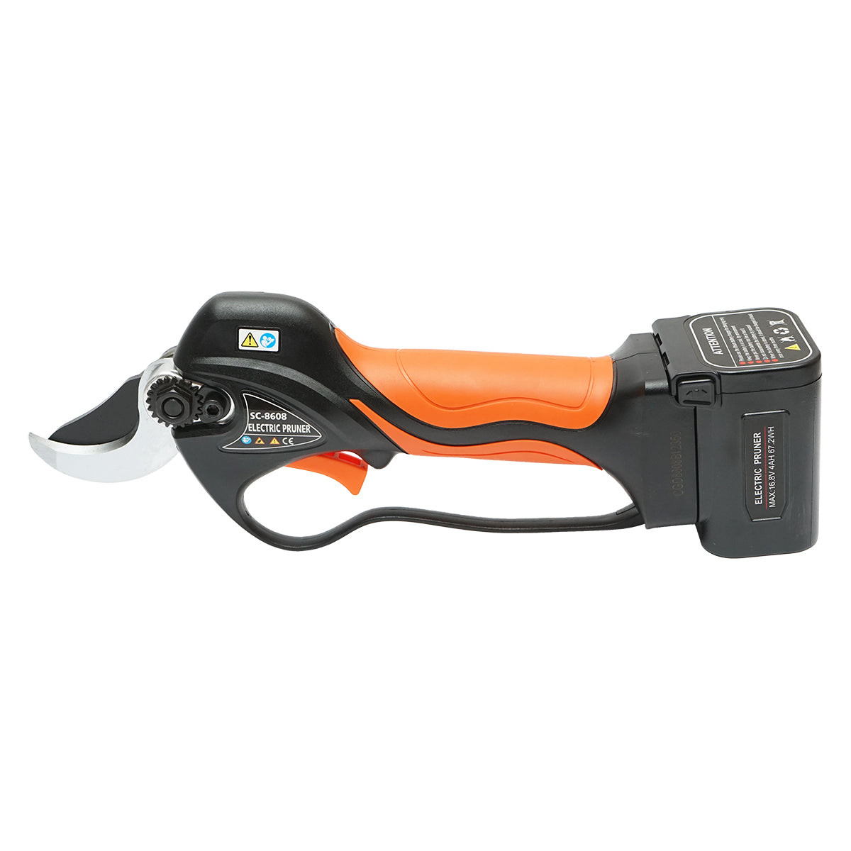 Elektromos kerti olló, metszőolló 900W 2 Li-ion akkumulátorral 16,8V, átmérő 0-32mm