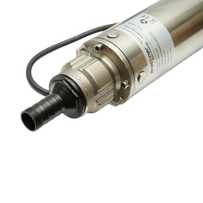 Merülő rozsdamentes acél szivattyú 1.5kW, 220V, D100mm, teljesítmény 5 m3/h, emelési magasság 60m, 9 kerámia turbina, olajhűtés, vezérlőpanel K90QJD2-60/9-1.5 Breckner Germany
