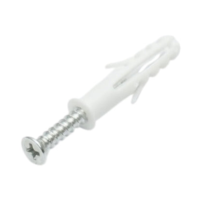 Univerzális műanyag dübel, tipli szett fehér 6x30mm csavarral 4x30mm 50 db/szett