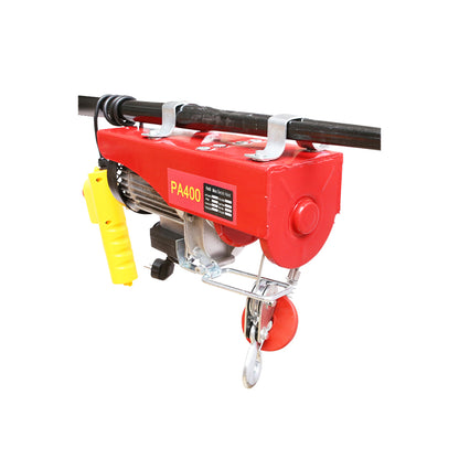Elektromos emelő 220V/50Hz 850W, maximális teherbírás 200/400Kg, emelési sebesség 5-10m/min, emelési magasság 6-12m, IP40 védelem