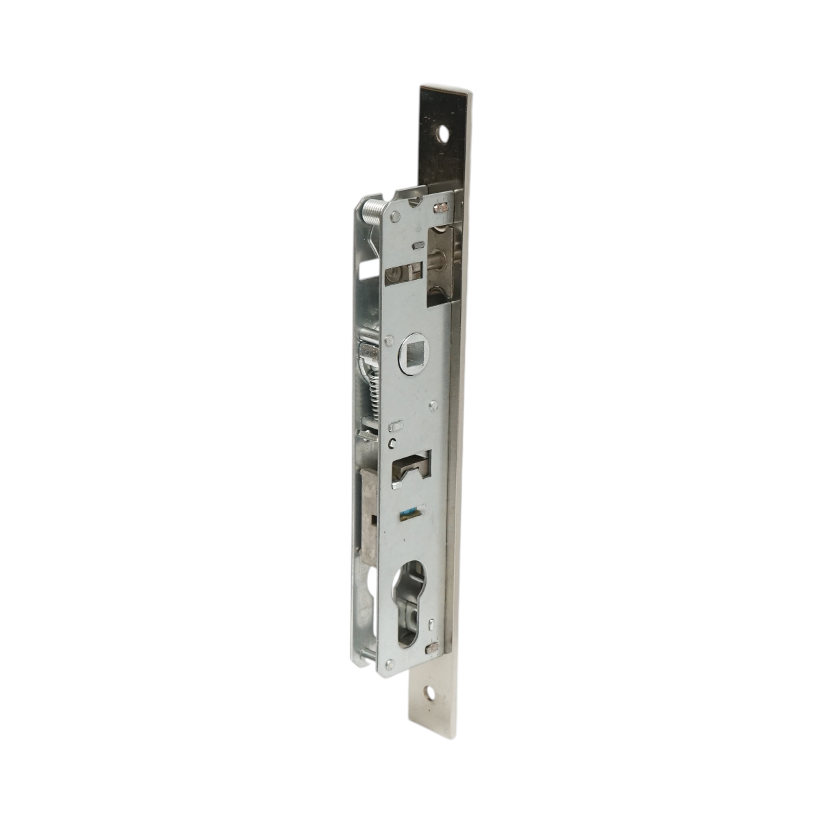 Beépített ajtózár nyelvvel 34x174mm, előlap 23x240mm, szatén nikkel, csavarok mellékelve