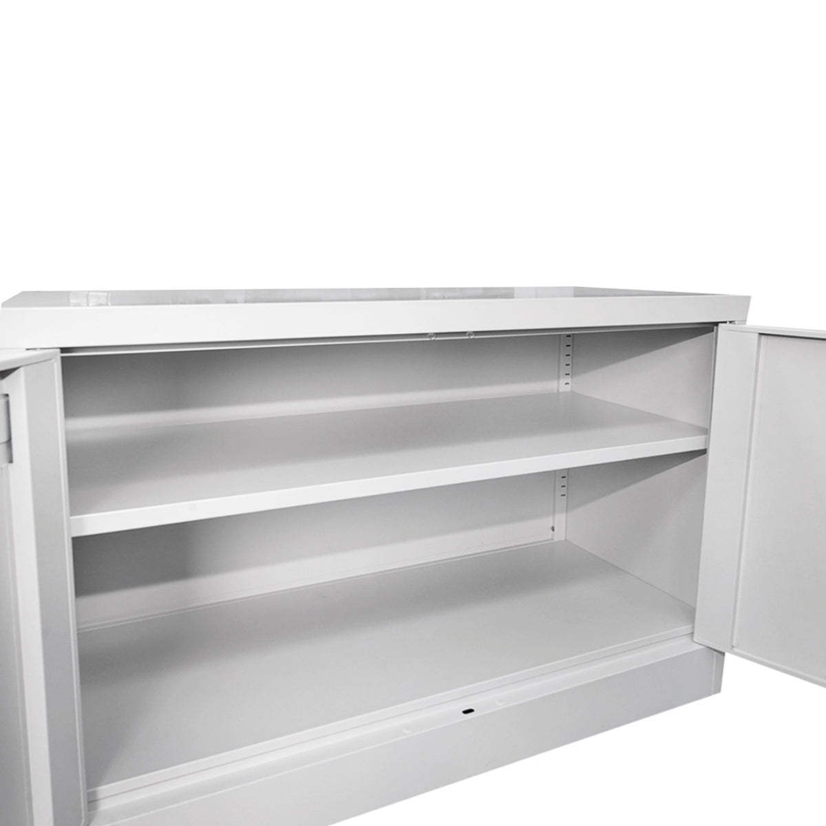 Fém fiset szekrény 900x600x400mm, 2 rögzített ajtóval, 1 polccal, szürke Breckner Germany