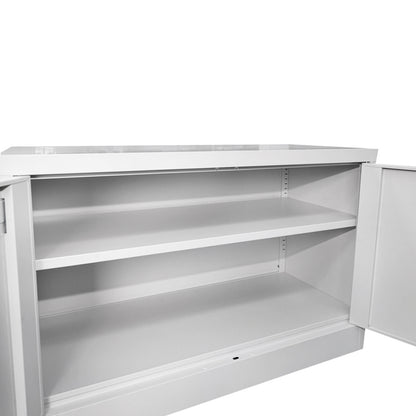 Fém fiset szekrény 900x600x400mm, 2 rögzített ajtóval, 1 polccal, szürke Breckner Germany