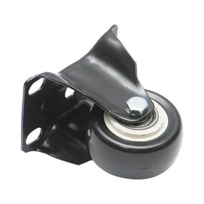 Rögzített kerék 50x24mm fék nélkül, fekete PVC, acél lemez 72x52mm 40kg