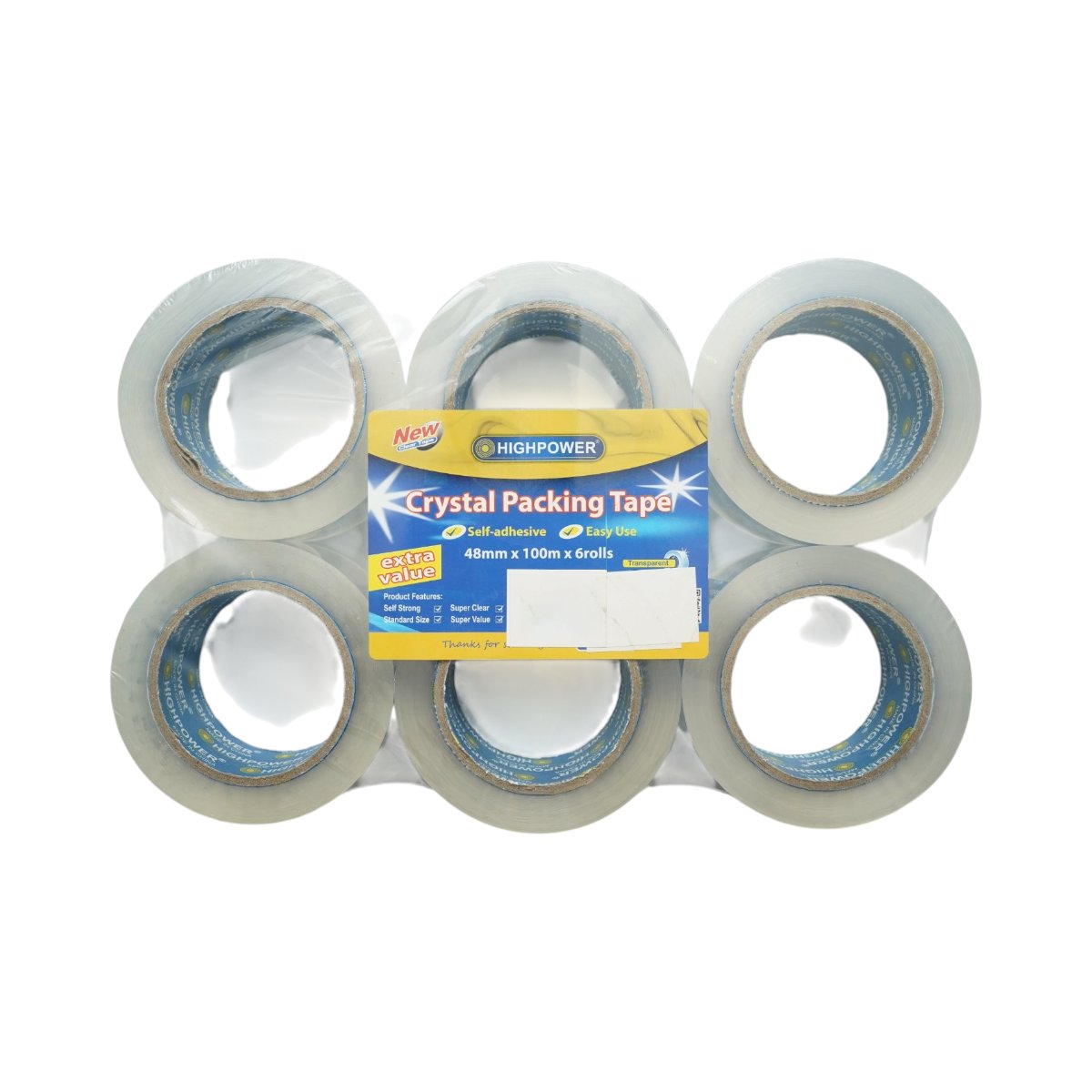 HighPower átlátszó OPP scotch ragasztószalag 48mm x 100m csomagoláshoz
