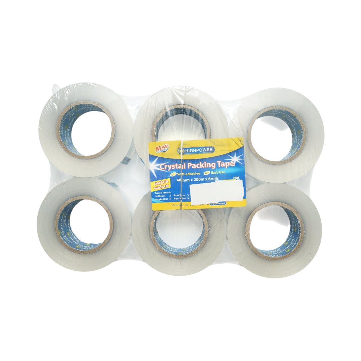 HighPower átlátszó OPP ragasztószalag 48mm x 200m csomagoláshoz