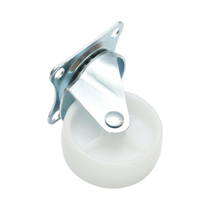Forgó kerék 65x23mm fék nélkül, fehér polipropilén, acél lemez 70x58mm 35kg