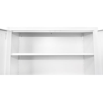 Breckner Germany fém szekrény 1800x900x400mm 2 biztosított ajtóval, 4 polc, szürke